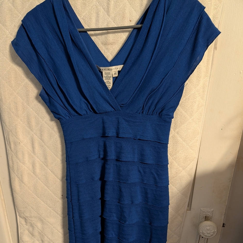 Max Studio Royal Blue Midi Dress